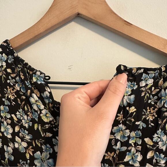 Anthropologie Current Air Blue Floral Mini Dress Small - Picture 7 of 15